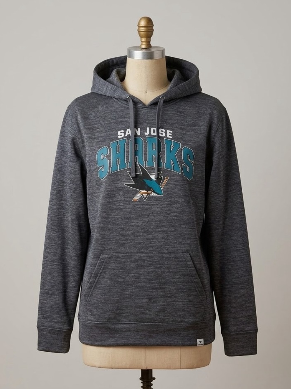 San Jose Sharks Hoodie Mens XL Gray NHL Fanatics Pullover Sweatshirt Hockey